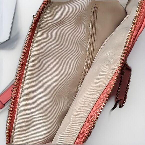 EUC COACH Coral Saffiano Peyton Cora Domed Crossbody Satchel Purse Bag Shoulder - Picture 6 of 9